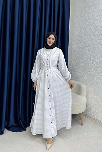 lurex moda Striped Snap Dress