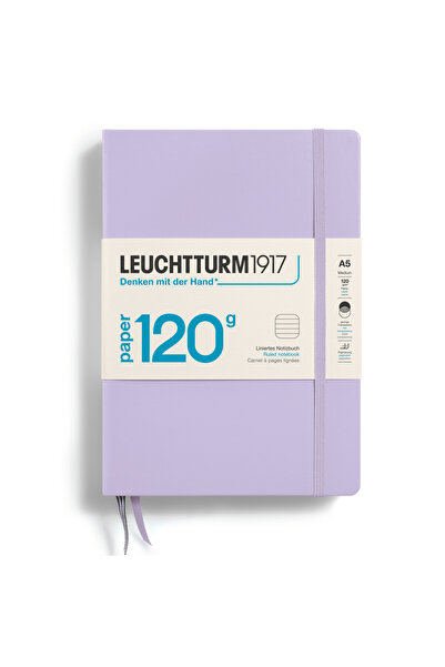 Leuchtturm Caiet A5 cu linii 120g, cartonat cartonat, liliac