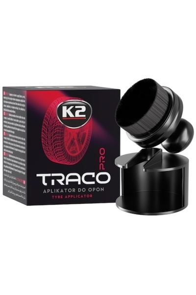 K2 Traco Pro Tire Dressing Applicator Brush with Storage Holder
