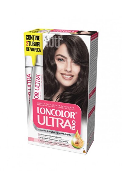 Loncolor Ultra Vopsea de Par Permanenta Max 4 Castaniu Mediu, 200 ml