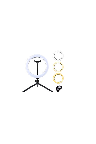 OEM 10-Inch LED Ring Light with Tripod & Phone Holder, 3 Light Modes, USB Powered