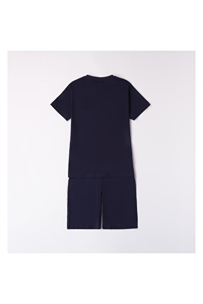 İDO I Do boys' printed t-shirt and shorts set, 4.8226, Navy, 140-152 cm
