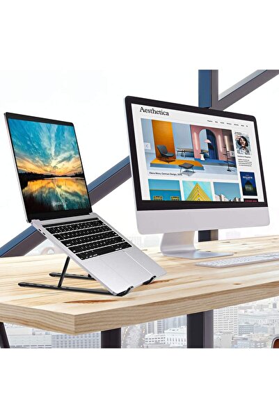 Echo Soul Suport pentru laptop Echo Soul®, reglabil pe inaltime, pliabil, din Aluminiu, Detasabil, 10-15.6"