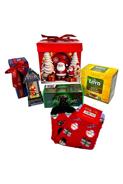 velve Christmas Delight package, lantern, After Eight chocolate, Christmas socks for women, tea, gift box