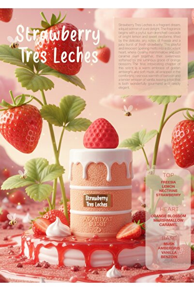 Arabiyat Sugar Eau de Parfum Strawberry Tres Leches, Unisex, 100 ml