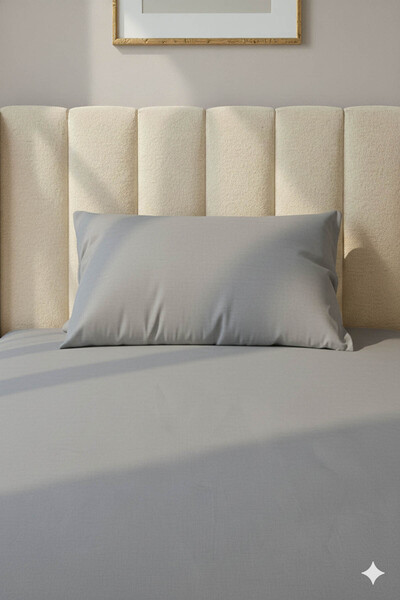 FAVORA 100% Cotton Ranforce Premium Single Fitted Sheet Set - Dark Gray