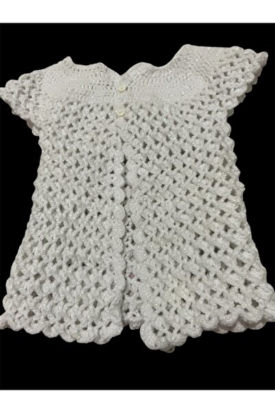 Ebrar Çeyiz Hand-Knitted Glitter Baby Vest