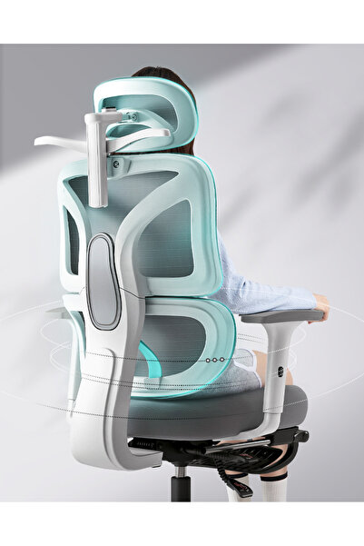 None Ultimate Comfort Ergonomic Office Chair with Footrest, Mesh S-Back, Memory Foam Seat & 3D Arms Offic