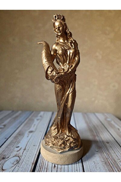 Hureggo vintage gold mitolojik Bereket Tanrıçası Fortuna biblo & 28 cm