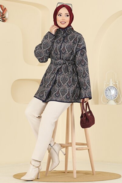 ModaMerve Etnik Desenli Kapitone Kap 21186MPR1163-MS Siyah