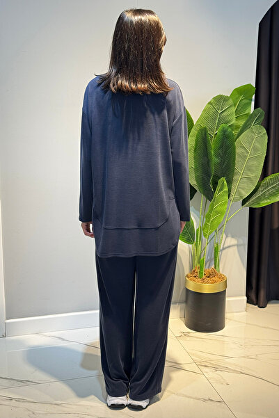 Lale Butik Tunic Trouser Set 3136 Indigo