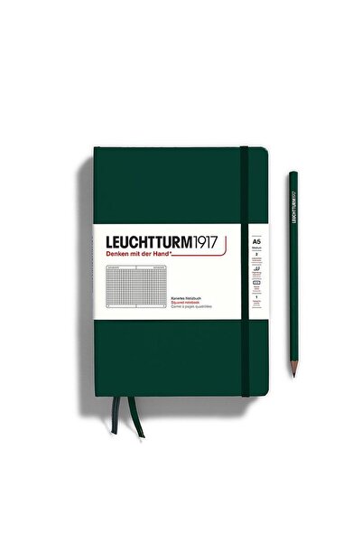 Leuchtturm1917 A5 Notebook Arithmetic Hardcover Forest Green Leuchtturm