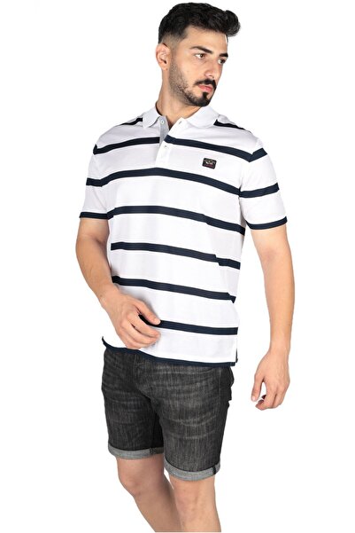 PAUL&SHARK MEN'S KNITTED POLOSHIRT C.WCOTTON