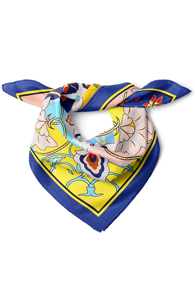 nehir eşarp Renkli Modern Çiçek Desen Fular Bandana 50x50 Cm