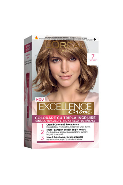 L'Oreal Paris Set 2 x Vopsea de Par Permanenta cu Amoniac Excellence Creme 7 ...
