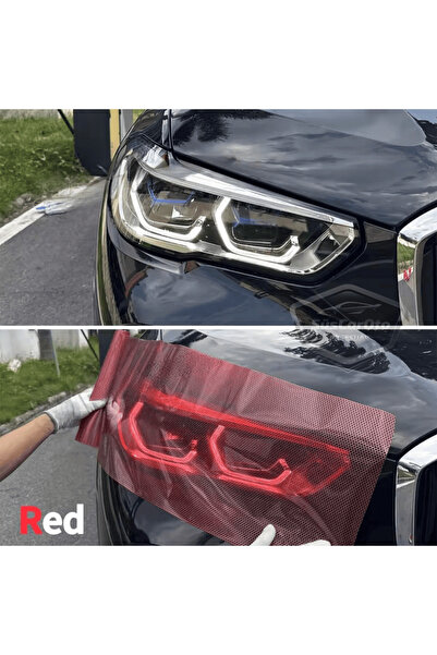 ŞüsCarOto Aksesuar Folie pentru faruri cu model tip fagure cu hologramă roșie...