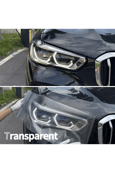 ŞüsCarOto Aksesuar Folie transparentă cu model tip fagure pentru faruri, foli...