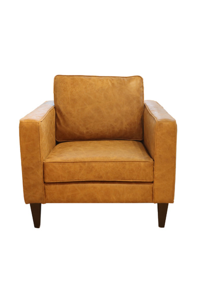 micasa Leather Single Seater High-Quality and Durable Sofa