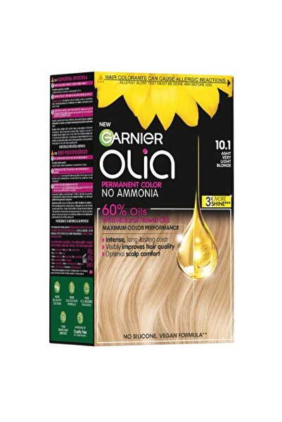 Garnier Set 2 x Permanent Hair Color Without Ammonia, 10.1 Very Light Ash Blonde, Olia, 112 ml