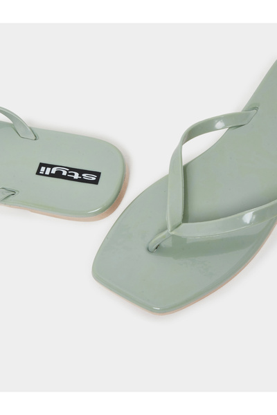 Styli Green Plain Flip Flops