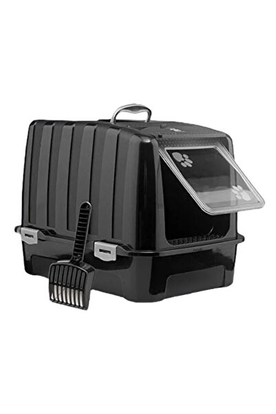 Kurtbay Şekil Lüks Kapalı Kedi Tuvaleti, Filtreli ve Kürek Hediyeli, 52x37,5x...