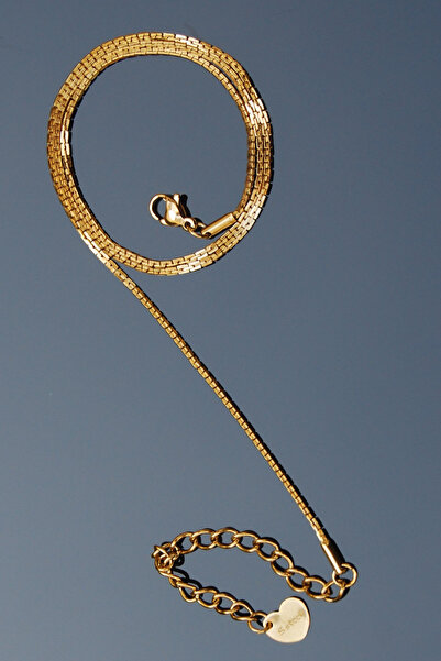 Rua Jewelry قلادة سلسلة إيطالية من الفولاذ 1 مم بلون ذهبي |   مقاوم للبهتان، ...