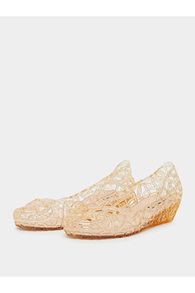 Styli Glitter Look Flat Jelly Shoes