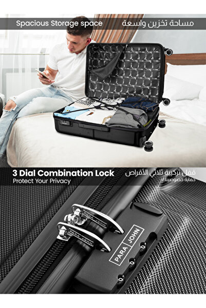 PARAJOHN Sparkle 28-Inch (Large) ABS Hard Case Checked-In Luggage Trolley Bag with 8 Spinner Wheels and Lock