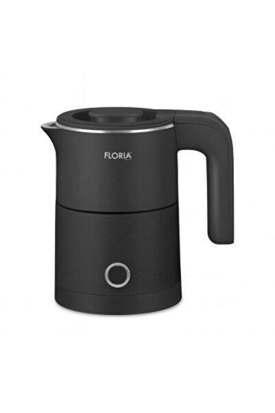 Floria ZLN-1733 Electric Kettle – 500 ml, 1000 W, Stainless Steel Interior, Double-walled, Black