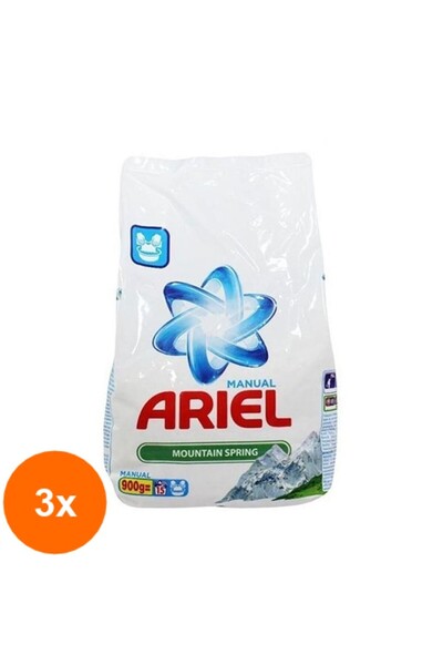 Ariel Set 3 x Detergent Manual Mountain Spring, 900 g