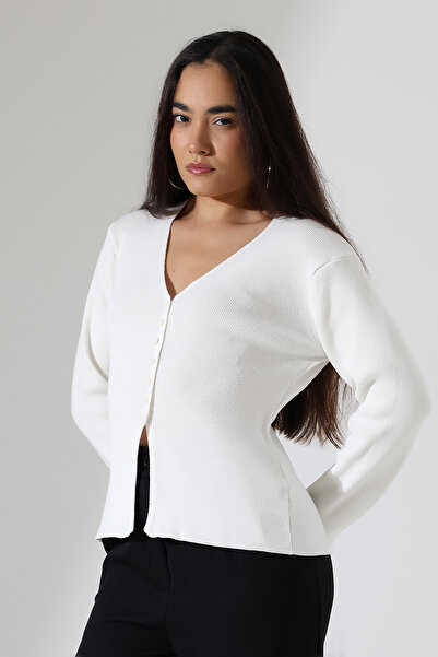 GND Women's Slim Fit Long Sleeve Basic Buttoned Cardigan