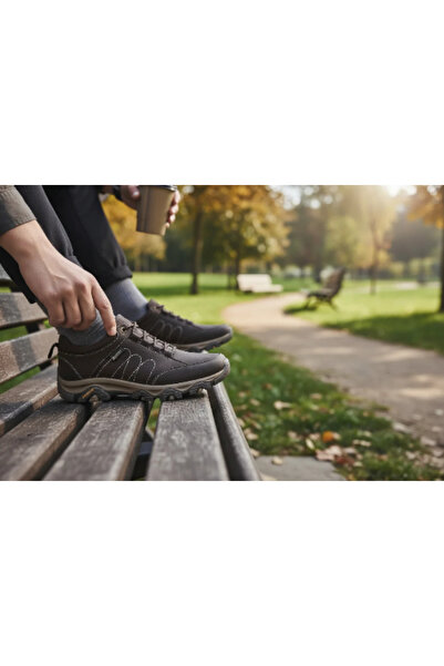 GokceKundura06 Men's Lace-Up Nubuck Outdoor Shoes