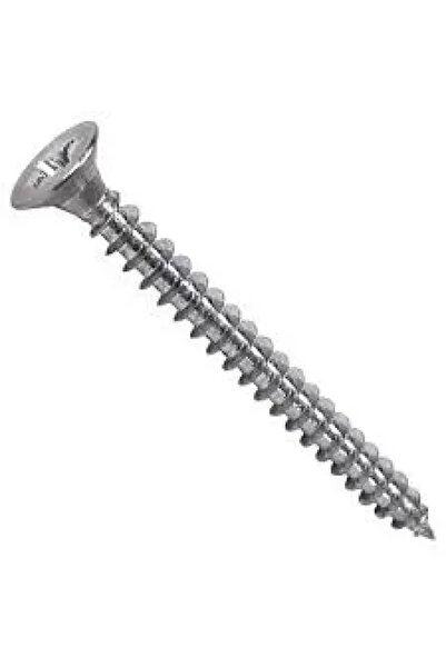 NO BRAND SEA countersunk head dowel screw 8.0x100/60 TX40 white zinc (50 pcs/box)