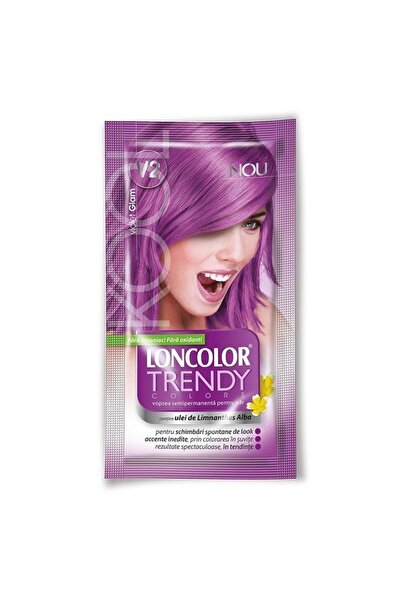 Loncolor Set 3 x Vopsea de Par Semi-permanenta fara Amoniac Trendy Colors V2 Violet Glam, 50 ml