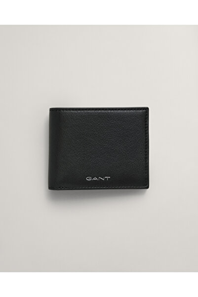 Gant Erkek Siyah Deri Logolu Cüzdan
