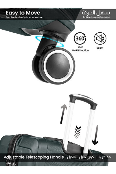 PARAJOHN Sparkle 28-Inch (Large) ABS Hard Case Checked-In Luggage Trolley Bag with 8 Spinner Wheels and Lock