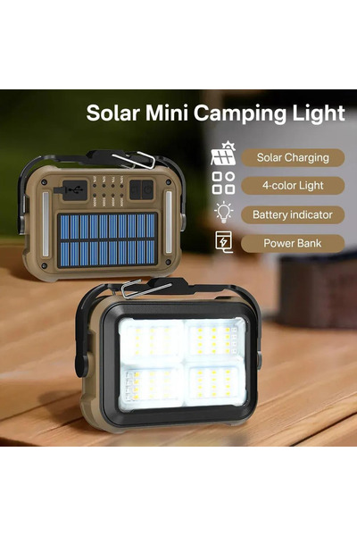 Generic Solar LED Work Light – Magnetic & Hook Design for Camping, Outdoor, and Work, 3600 mAh Battery