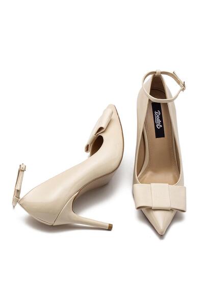 Dedos Women's High Heels Bow Detail Ankle Strap Pointed Toe Casual Evening Dress Shoes 125
