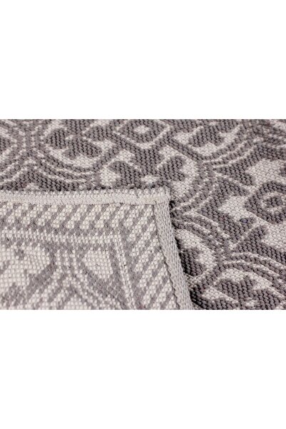 Valentini Bianco Decorative rug made of 100% cotton, 140x200 cm, Grey Stars