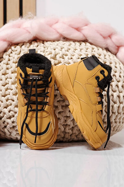 Zaira Ghete copii imblanite khaki din piele ecologica Aris #23145 - 36