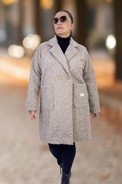 yagmurberen Original Italian Buklet Zra Model Large Size Women's Coat