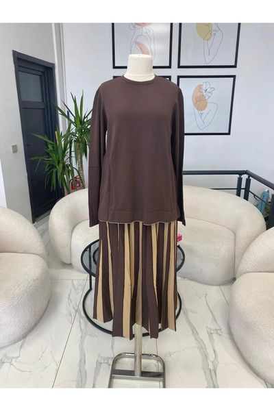 Nuss Orta kalın çizgili Tunikli Tkm