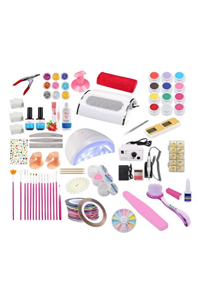 SELA Kit gel unghii false nr. 109, lampă LED, 423 bucăți,