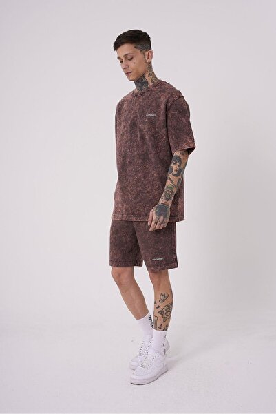 Machinist Men's Basic Washable Relaxed T-Shirt with Brown Effect