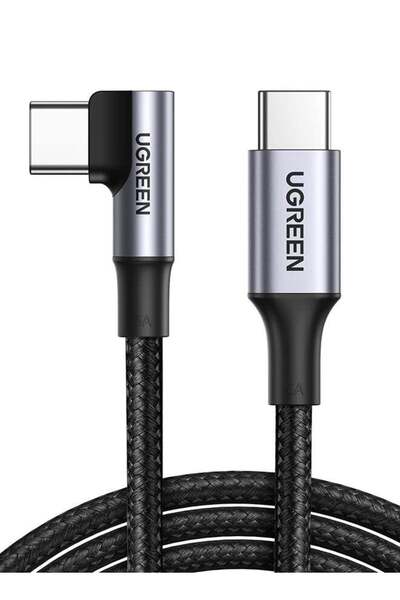 Ugreen USB-C to USB-C Right Angle Cable 1m 100W 5A PD Fast Charge