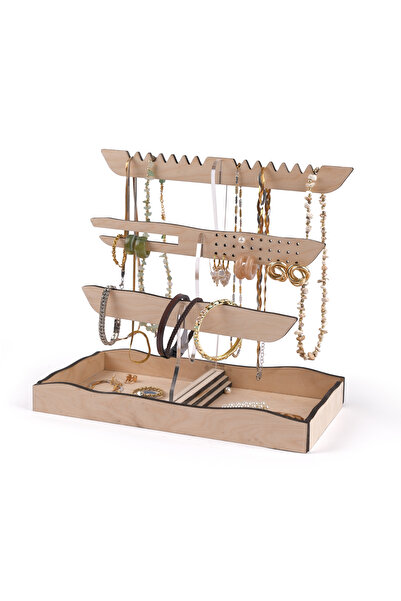Pikas Modern Decorative Wooden Multi-Purpose Jewelry, Accessory Stand
