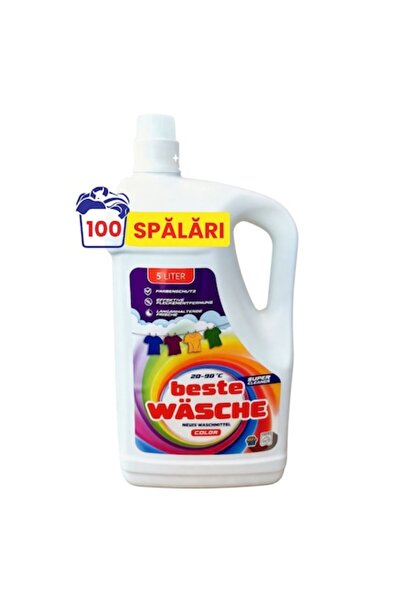 Beste detergent lichid de rufe, 5 l, 100 spălări, pentru haine albe și colorate, parfum proaspăt