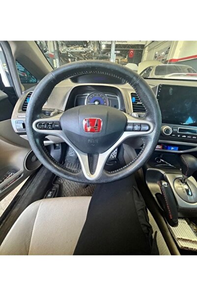 X POWER TUNİNG honda civic fc5 (2016-2021) uyumlu kırmızı direksiyon h logo