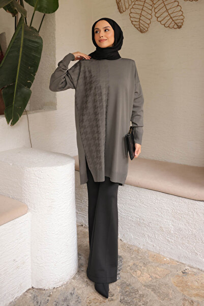 İmajButik Smoked Cold Yarn Mercerized Knitwear Tunic