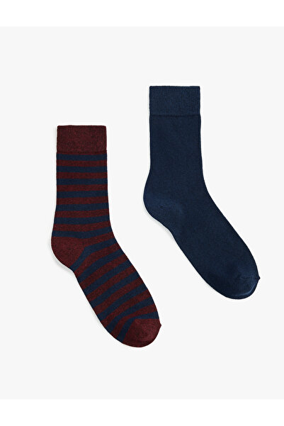Koton Multi-Colored Striped 2-Piece Sock Set